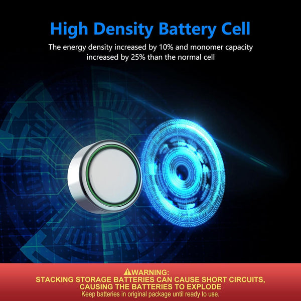 POWEROWL High Capacity LR44 Batteries 40 Pack, L1154F AG13 357 303 SR44 A76 Premium Alkaline Battery 1.5V Button Coin Cell Batteries