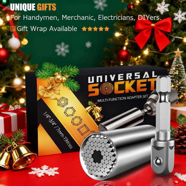 Stocking Stuffers for Men Super Universal Socket Tools Gifts for Men A-Universal Socket(Silver)