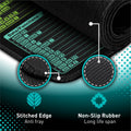 Pixiecube Excel Cheat Sheet Desk Pad | Excel Shortcut Keys Mouse Pad | Extended Large XL Gaming Mousepad | PC Office Spreadsheet Keyboard Mat |