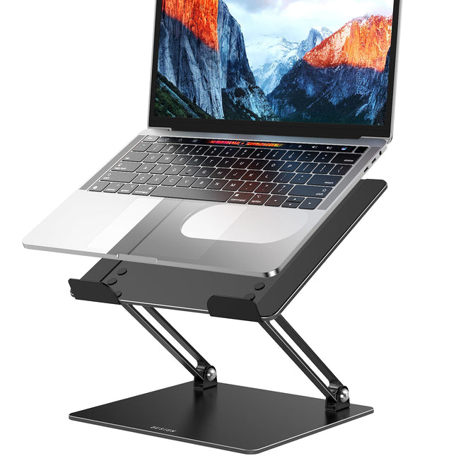 BESIGN LS10 Aluminum Laptop Stand, Ergonomic Adjustable Notebook Stand, Computer Holder Compatible with Air, Pro, Dell, 