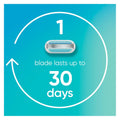 Gillette Venus Smooth Razor for Women, Includes 1 Reusable Razor Handle + 2 Count 3-Bladed Refills, Ergonomic Soft Grip Handle 1 Count (Pack of 1)