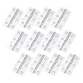 Mcredy Stainless Steel Cabinet Door Hinges 3 Inch, Silver, 12 Pcs | Folding Interior Door Hinges for Wooden Box, Effortless Operation, Easy