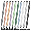 Stylus(10-Pack),Stylus Pen for Touchscreen iPad.2-in-1 Universal Stylus | High Sensitivity,Rubber Tip,Metal barrel,,No Charging,Compatible with