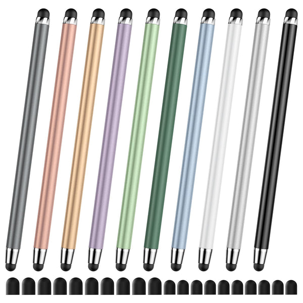 Stylus(10-Pack),Stylus Pen for Touchscreen iPad.2-in-1 Universal Stylus | High Sensitivity,Rubber Tip,Metal barrel,,No Charging,Compatible with