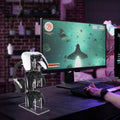 FYY Game Controller Holder 3 Tiers - Universal Dual Stand and Headphone Holder, Acrylic Clear Display Compatible with Nintendo Switch, Xbox, PS5,