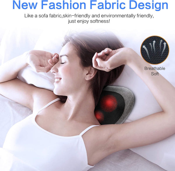 Papillon Shiatsu Back and Neck Massager with Heat, Deep Tissue Kneading,Electric Massage Pillow for Back,Shoulders,Legs,Foot,Body Muscle Pain