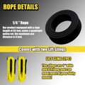 Block and Tackle 4400LBS Breaking Strength Heavy Duty Pulley Hoist, 65 Ft Rope, 7:1 Lifting Power, 2 Pcs 8 Ft Lift Sling (Black)