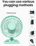 Gaiatop USB Desk Fan, Small But Powerful, Personal Portable Quiet 3 Speeds, Adjustable Mini Table Desktop fan for Cooling Home Office Car Summer