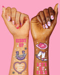 Xo, Fetti Rodeo Birthday Party Temporary Tattoos - 46 Silver Styles | Birthday Decorations, Giddy up Cowgirl Accessory, Rodeo Western Theme Favor,