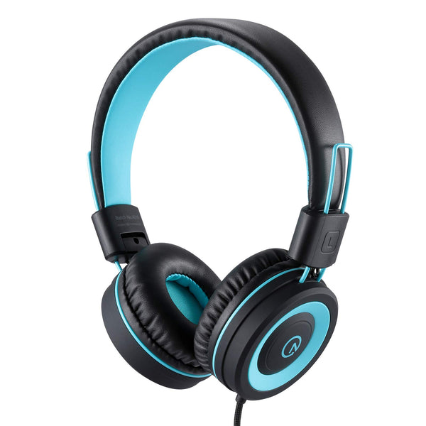 noot products K11 Kids Headphones Wired 3.5mm Jack Stereo Tangle-Free Black