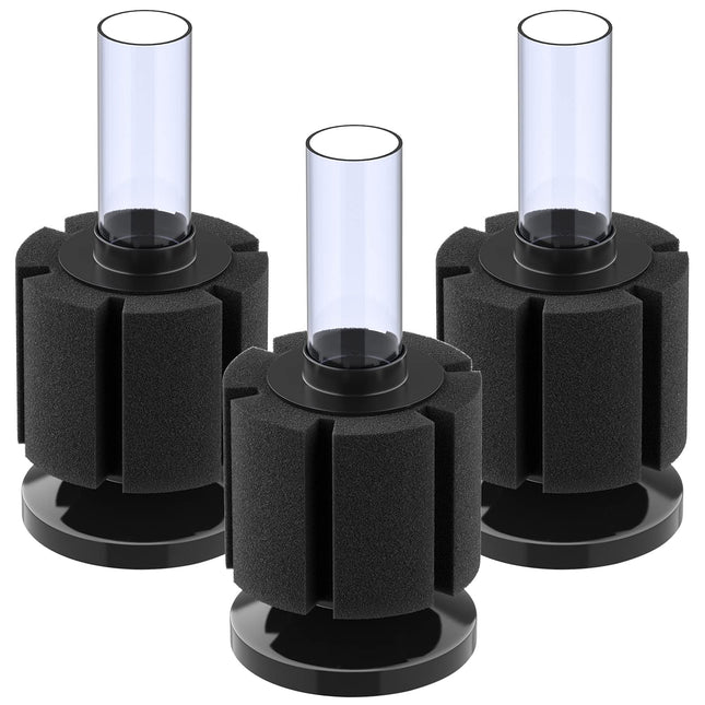 Pawfly 3 Pack Aquarium Sponge Filter Quiet Betta Fry Shrimp and Small Fish Foam 