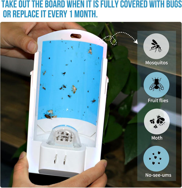 Trap Refills, Flying Insect Trap Refill Kit NO Device - 4 Pcs Glue Cards, Each Glue Card Lasts up to 65-Day or until Full Flying Insect Trap (4 X