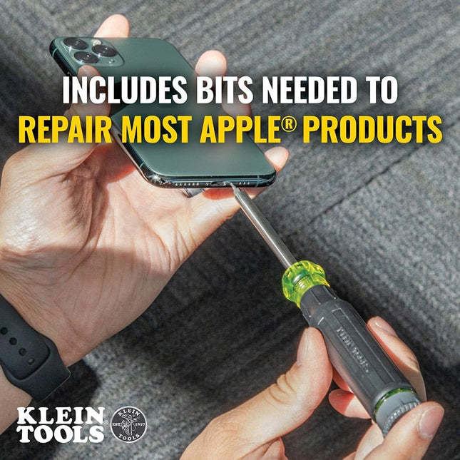 Klein Tools 32328 Precision Screwdriver, 27-in-1 Multi-Bit Screwdriver, Bits for Apple Product Repair, Rare-Earth Magnet