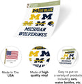 Desert Cactus University of Michigan Sticker Wolverines UM U of M Sticker Vinyl Decals Laptop Water Bottle Car Scrapbook Sheet T2 (Type 2)
