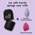 E.L.F. Safe Travels Sponge Case, On-The-Go, Breathable Beauty Sponge Protection from Dirt & Grimes, Durable Silicon Holder, Vegan & Cruelty-Free