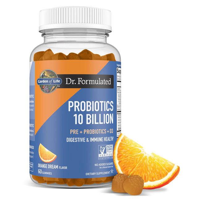Garden of Life Dr Formulated 10 Billion CFU Prebiotic Fiber & Probiotic Gummies 
