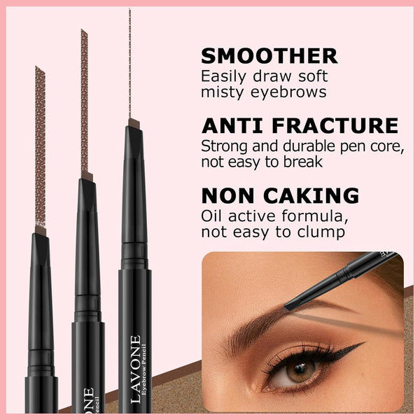 Eyebrow Color Kit with Brow Color & Eyebrow Pencil, 2-in-1 Natural Effects Eyebrow Makeup Set, Easy & Safe to Use 10ml - #01ZM Black Brown
