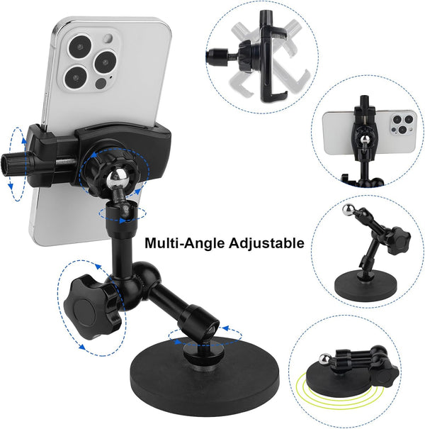 Magnetic Phone Holder,Heavy Duty Phone Mount for Truck/Tractor/Forklift/Boat/Motor Vehicles,Fit 3.5~7.5" Iphone/Nexus/Smartphone,360ÃÂ°Adjustable