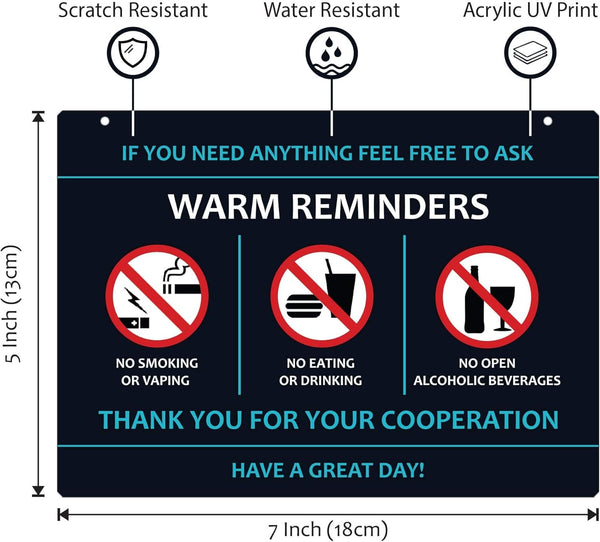 Compatible with Lyft Uber (2-Pack) Tips Rating Appreciated Rideshare Accessories Ã¢ÂÂ 7Ã¢ÂÂ X 5Ã¢ÂÂ Ã¢ÂÂ Interior Acrylic Headrest Sign -