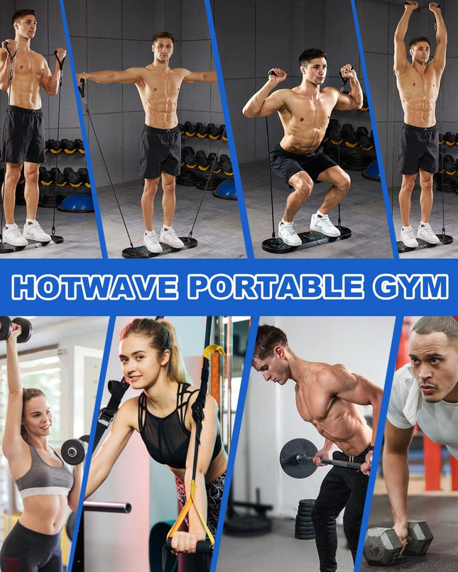 HOTWAVE Push up Board Fitness, Portable Foldable 20 in 1 Push up Bar at Home Gym