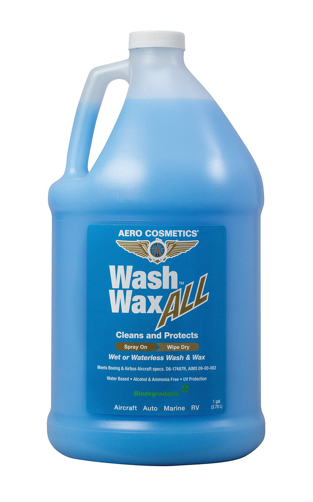 Wet or Waterless Car Wash Wax 128 Fl. Oz, UV Protection. Cleans, Protects, and Shines. Aircraft Quality Just Spray on an