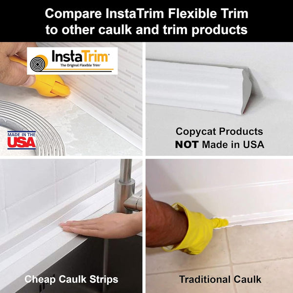 Instatrim Applicator Tool â Professional DIY Caulk Trim Tool for Seamless Adhesive Installation, Smooth, Durable Finish, Ideal for Home