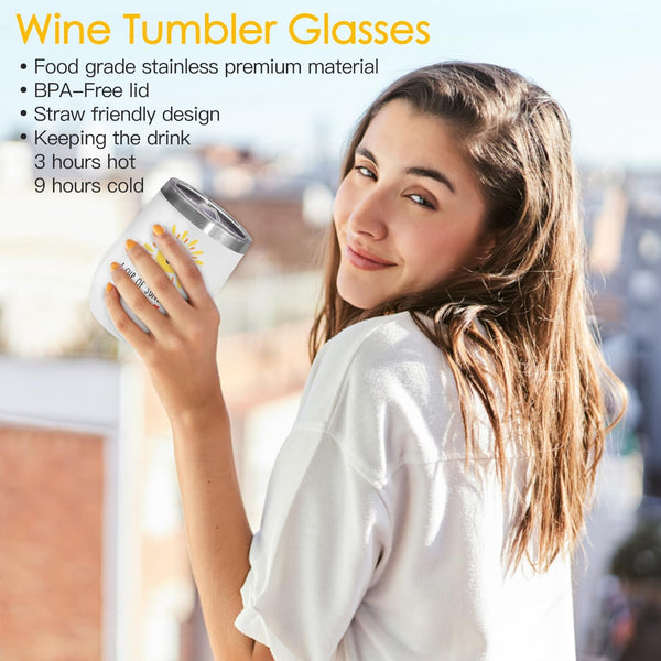 Birthday Gifts for Women, Sending Sunshine Christmas Gifts, Get Well Soon Gifts Basket Care Package Unique Spa Gifts Box with Wine Glasses for