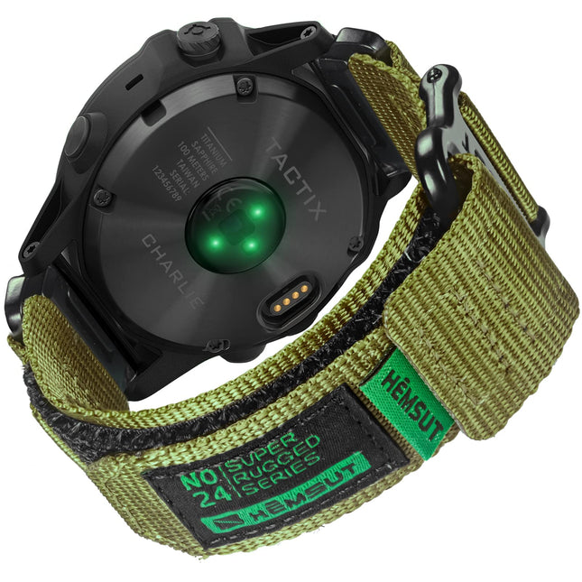 Compatible with Garmin Watch Band, Super Rugged Nylon Sports Strap with Woven Lo