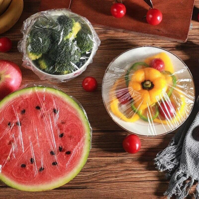 Boolavard Fresh Keeping Bags, 100Pcs Food Covers,Reusable Elastic Food Storage Covers, Plastic Sealing Elastic Stretch A