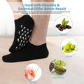 11" Large Silicone Moisturizing Socks for Men - 2 Pairs Soft Foot Care Socks - Feet Moisturizing Socks for Dry Cracked Feet (Size L) 2 pairs black L
