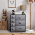 Sorbus Dresser with 7 Drawers - Chest Organizer Tower Unit with Steel Frame, Wood Top, Easy Pull Fabric Bins - Storage Furniture for Bedroom,