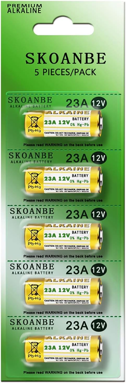 SKOANBE 10PCS Alkaline 23A L1028F LR23A A23S 23 Amp 12 Volt Battery 10Count(Pack of 2)