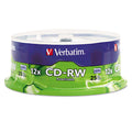 Verbatim CD-RW 700MB 2X-12X Rewritable Media Disc - 25 Pack Spindle 25pk Spindle