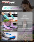 PACIFIC PPE 2 Pairs Dishwashing Cleaning Gloves with Latex Free, Cotton Lining, Kitchen Gloves (Purple+Blue, Medium)