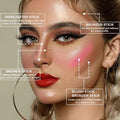 Lezero 3Pcs Contour Stick Makeup Kit, Shades with Highlighter, Blush and Bronzer Trio for Sculpt the Cheeks and Body, Long Lasting, Waterproof,