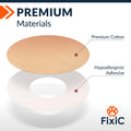 Fixic Freestyle Adhesive Patch 25 PCS – Good for Libre 1, 2, 3 & Plus – Enlite – Guardian – NO Glue in The Center of The Patch – Pre-Cut Back