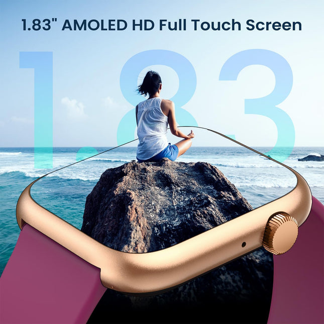 Smartwatch Women for Android Phones Ios: Smart Watches for Women Fitness Tracker 1.83" Touchscreen Waterproof Smartwatch