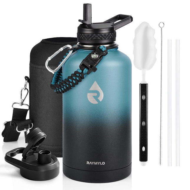 Insulated Water Bottle 64 Oz, Triple Wall Vacuum Stainless Steel (Cold for 48 Hr