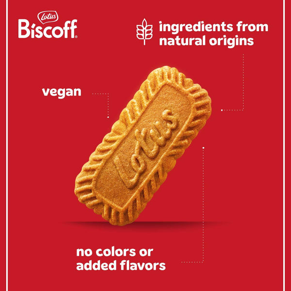 Lotus Biscoff Cookies, Caramelized Biscuit Cookie Snack, Dispenser Box (20 sleeves of 2 extra large cookies) Vegan, 0.9 Ounce (Pack of 20) 20 Count