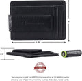 alpine swiss Harper Mens RFID Slim Money Clip Front Pocket Wallet Minimalist Leather ID Card Holder One Size Black