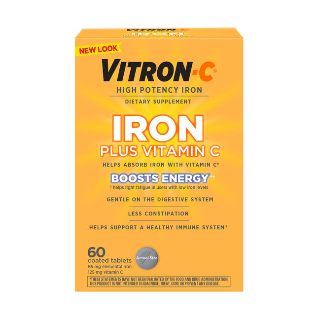 Vitron-C Iron Supplement, Immunity Support Iron Supplements with Vitamin C, Iron
