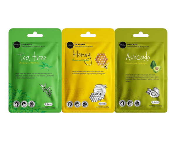 Celavi Essence Facial Face Mask Paper Sheet Korea Skin Care Moisturizing 9 Pack (Mix of 9) 1 Count (Pack of 9) Mix of 9