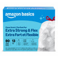 Amazon Basics Ultra-Force Tall Kitchen Drawstring Trash Bags, Classic Clean Scented, 13 Gallon, 80 Count, Pack of 1, Packaging May Vary