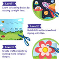 Skillmatics Scissor Skills Activity Book - Snip, Snip, Art & Craft Kit for Kids, 2 Child-Safe Scissors, 25 Fun Activities, Tiktok Viral Sensation,