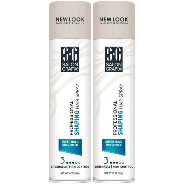Salon Grafix Shaping Hair Spray Super Hold Unscented 10 oz (Value Pack of 2), Packaging May Vary 20 Ounce (Pack of 1)