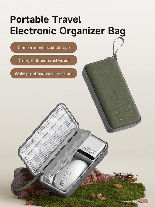 Hagibis Electronics Organizer Travel Case Cable Organizer Bag Pouch Portable Waterproof Carry Case for Cable, Charger,Power Bank, SD Card, Mouse,