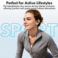 kurdene Wireless Earbuds Bluetooth Headphones with Secure Earhooks 60Hrs Black