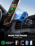 Lamicall 15W for Magsafe Car Mount Charger - [3-In-1 Upgraded Intelligent Chip] 360ÃÂ° Wireless Car Phone Holder Charger Vent Dashboard Magnetic