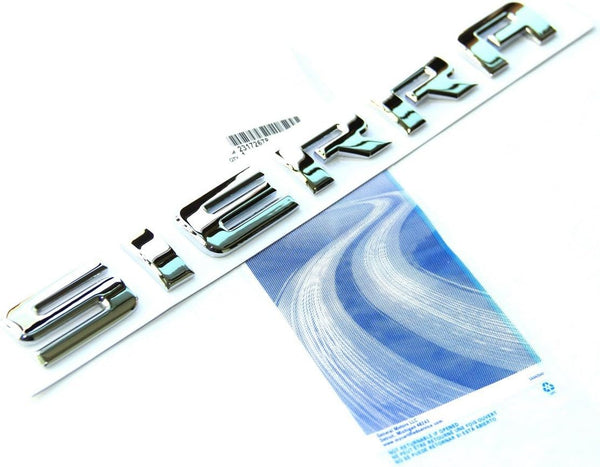 Yoaoo 1X OEM Chrome Sierra Nameplate Letter Emblem Badge Glossy Compatible with 2500Hd 3500Hd Sierra