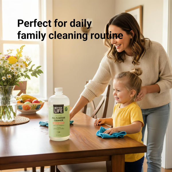 Better Life All Purpose Cleaner - Plant Based Home and Kitchen Cleaning Spray for Glass, Countertops, Appliances, Upholstery & More -
